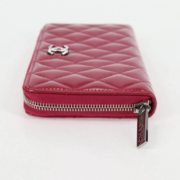 CHANEL Matelasse Brilliant Long Wallet Enamel Pink Silver CC - Picture 4 of 16